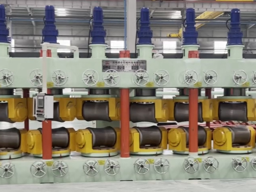 XJ220型立式十三辊矫直机  山东金利现场视频